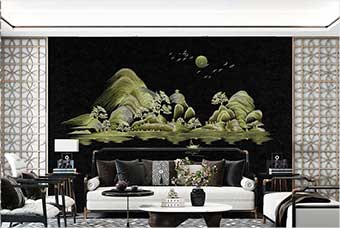 绥宁森佰汇航空纤维墙咔（湖光山色）